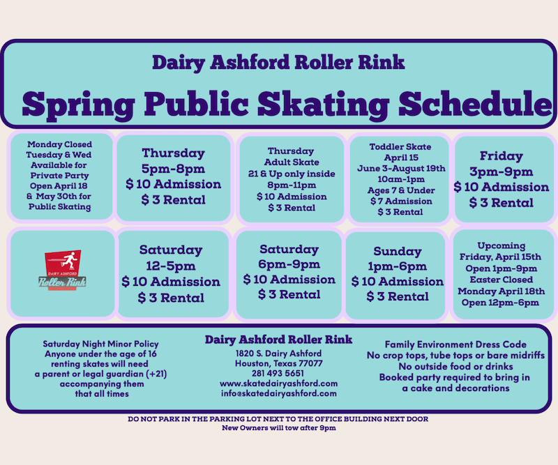 Public Skating Schedule