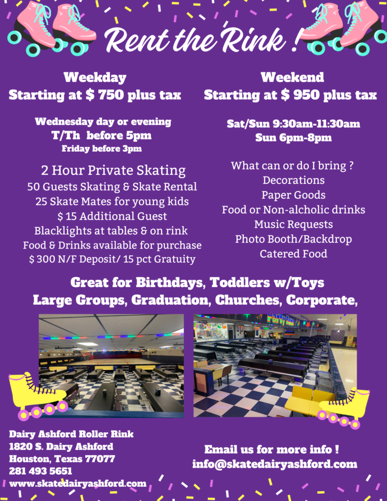 Dairy Ashford Houston Texas Skating Rink Dairy Ashford Roller Rink