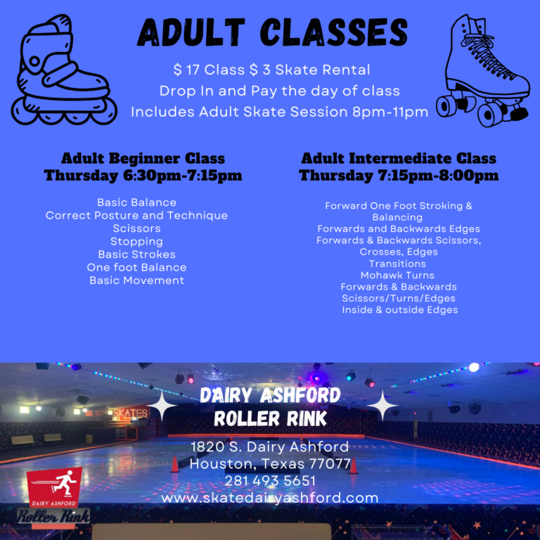 Adult Skating Dairy Ashford Roller Rink