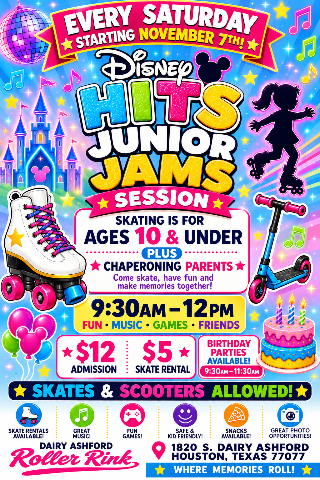 Disney Hits Junior Roller Rink Celebration